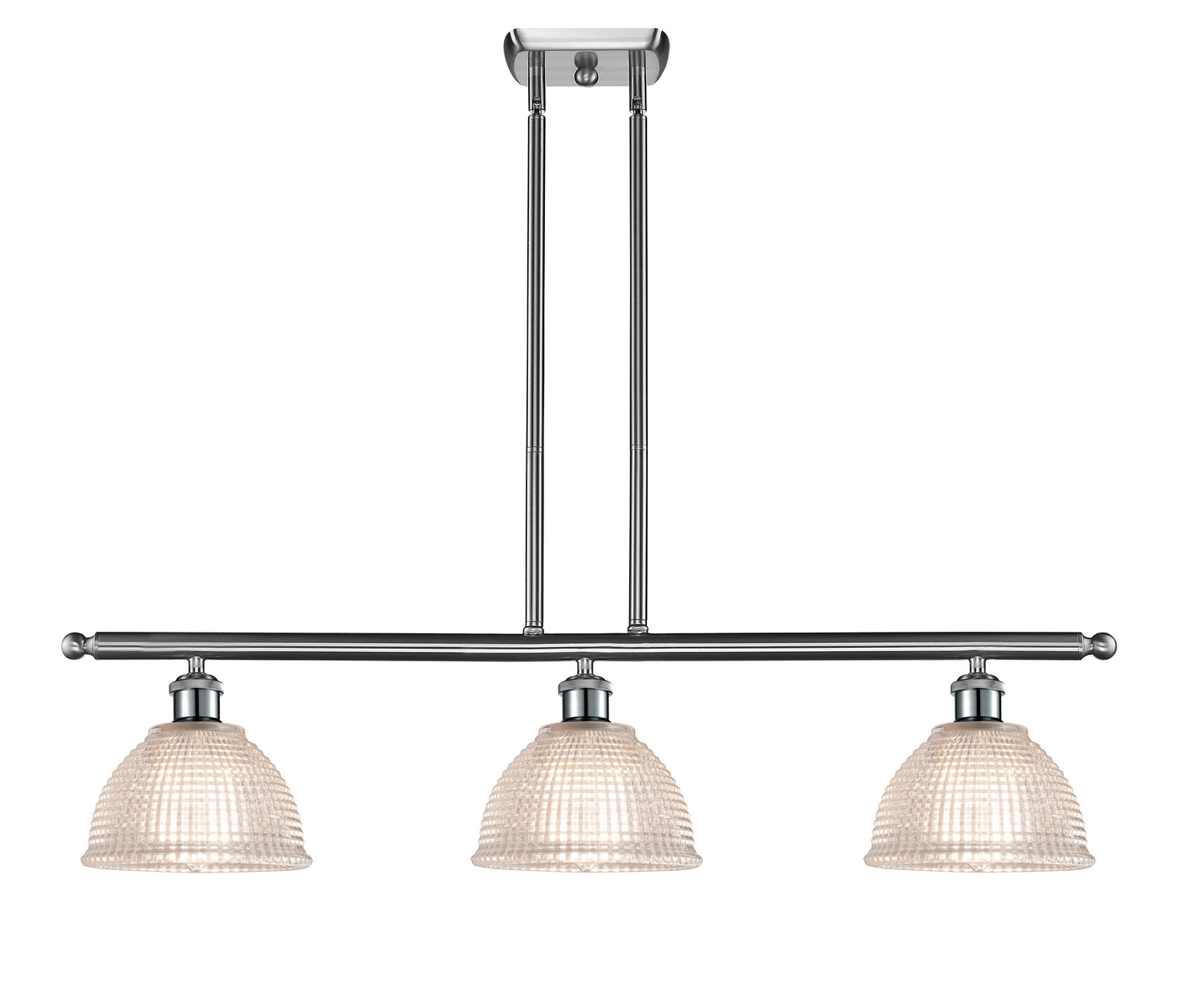 Three Light Island Pendant by Innovations - Ballston Collection, Brushed Satin Nickel Finish - 516-3I-SN-G422