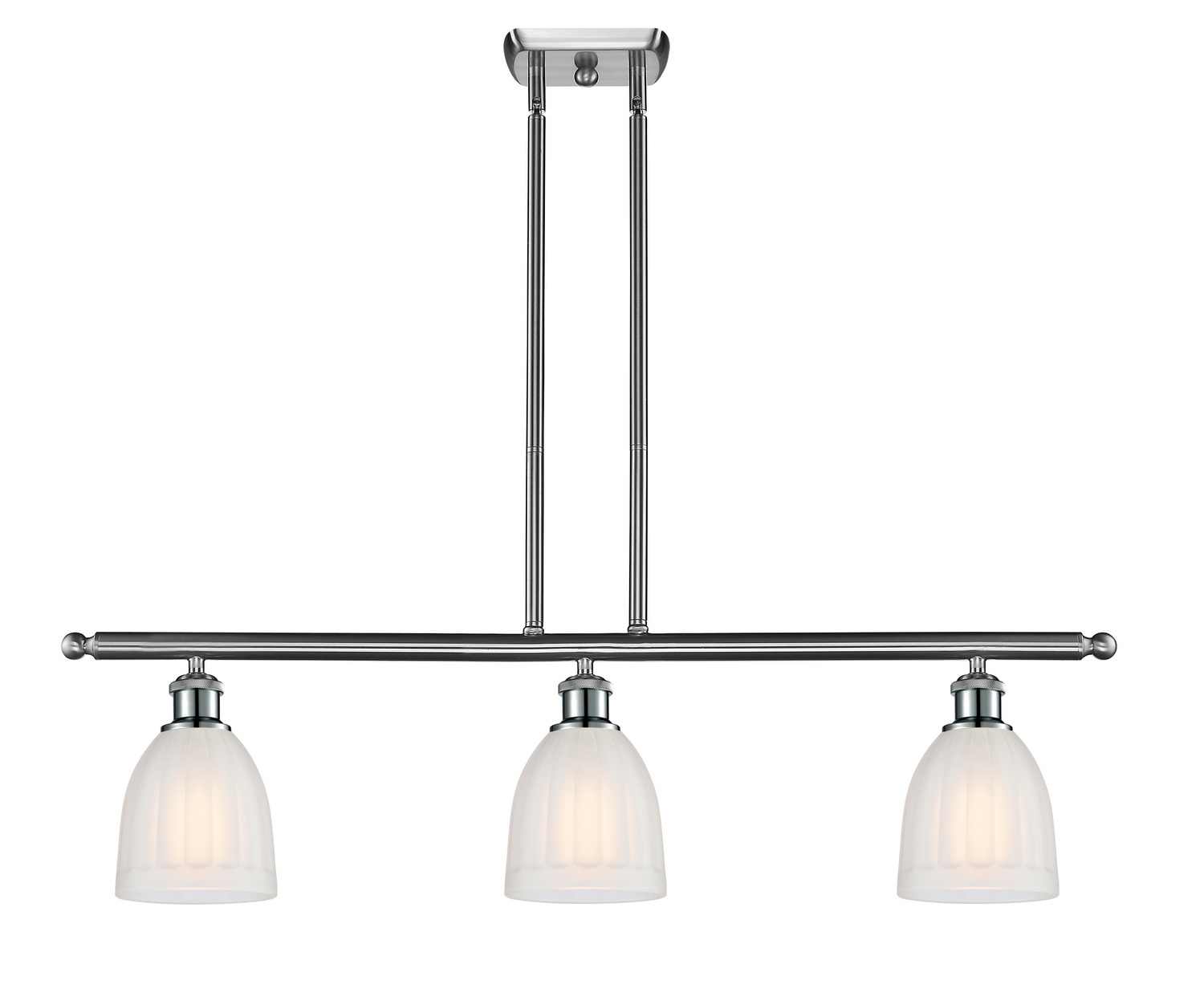 Three Light Island Pendant by Innovations - Ballston Collection, Brushed Satin Nickel Finish - 516-3I-SN-G441