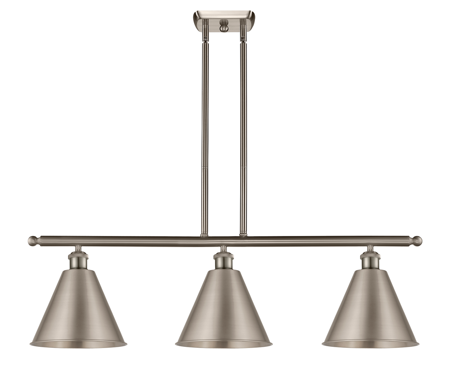 LED Island Pendant by Innovations - Ballston Collection, Brushed Satin Nickel Finish - 516-3I-SN-MBC-12-SN-LED