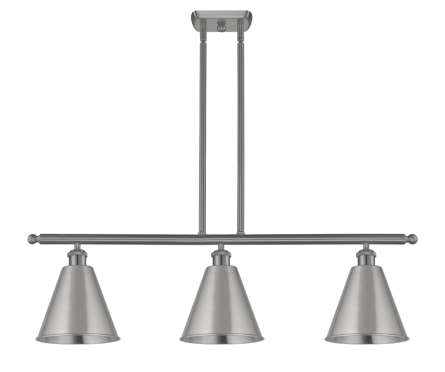 LED Island Pendant by Innovations - Ballston Collection, Brushed Satin Nickel Finish - 516-3I-SN-MBC-8-SN-LED