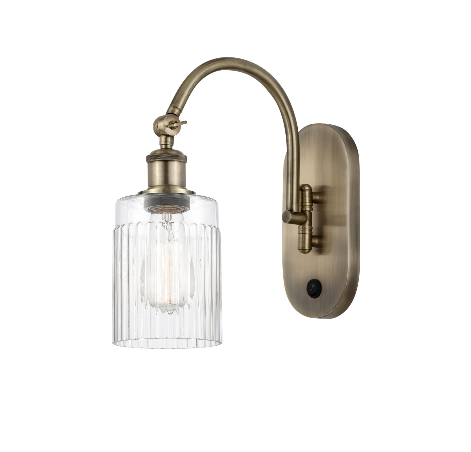LED Swing Arm by Innovations - Ballston Collection, Antique Brass Finish - 518-1W-AB-G342-LED