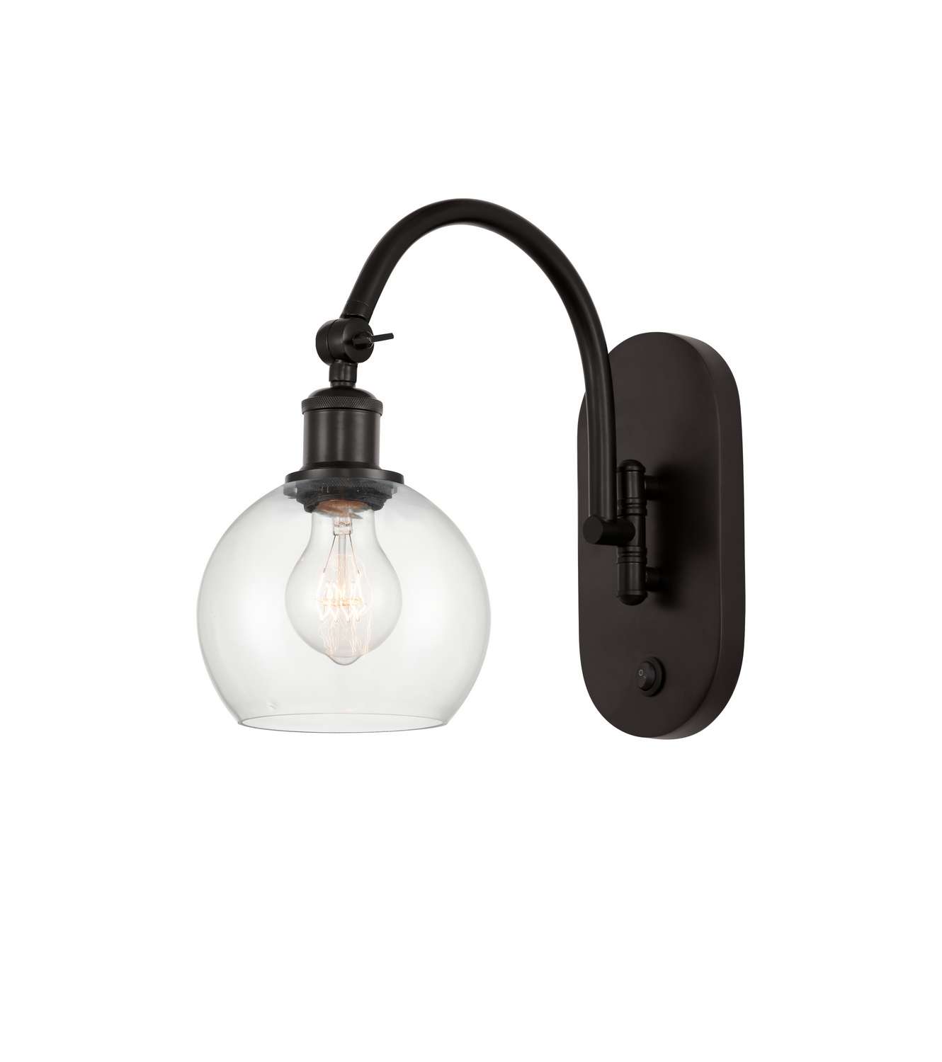 One Light Swing Arm by Innovations - Ballston Collection, Oil Rubbed Bronze Finish - 518-1W-OB-G122-6