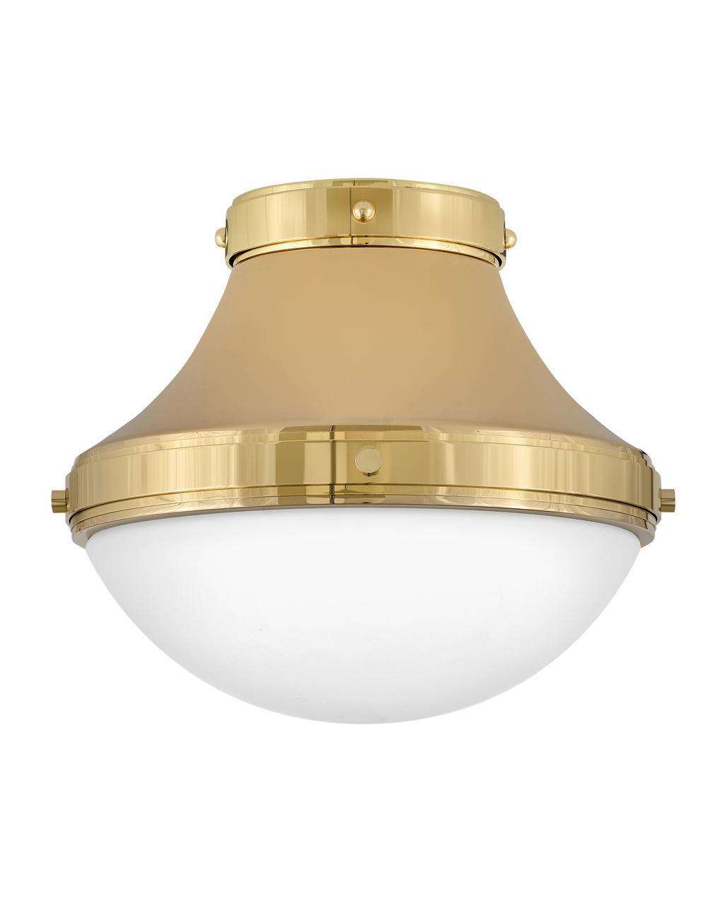 Hinkley Oliver LED Flush Mount in Bright Brass - 39051BBR
