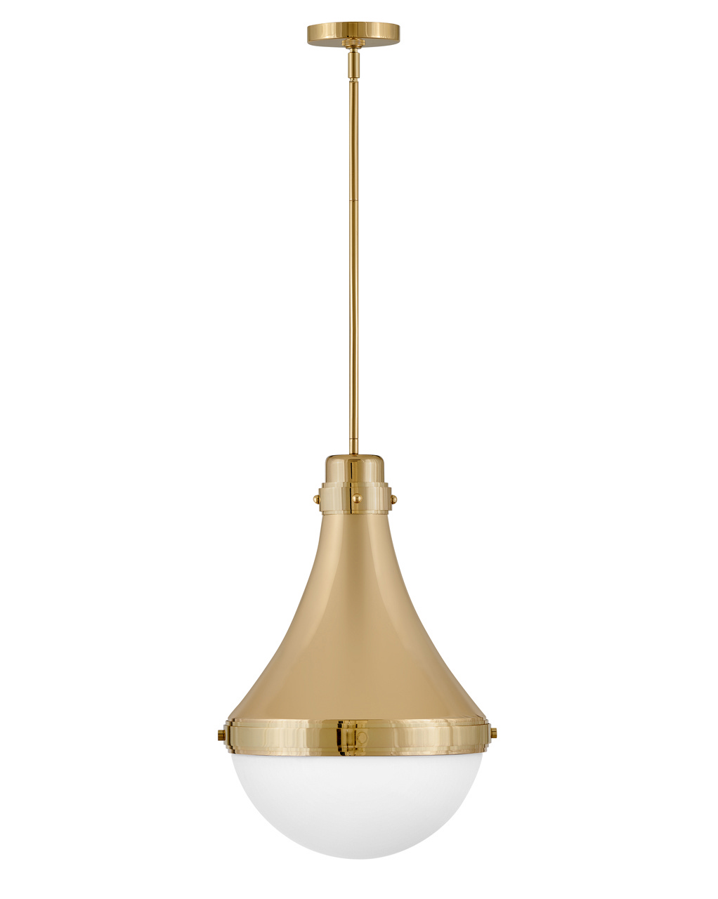 Hinkley Oliver LED Pendant in Bright Brass - 39054BBR