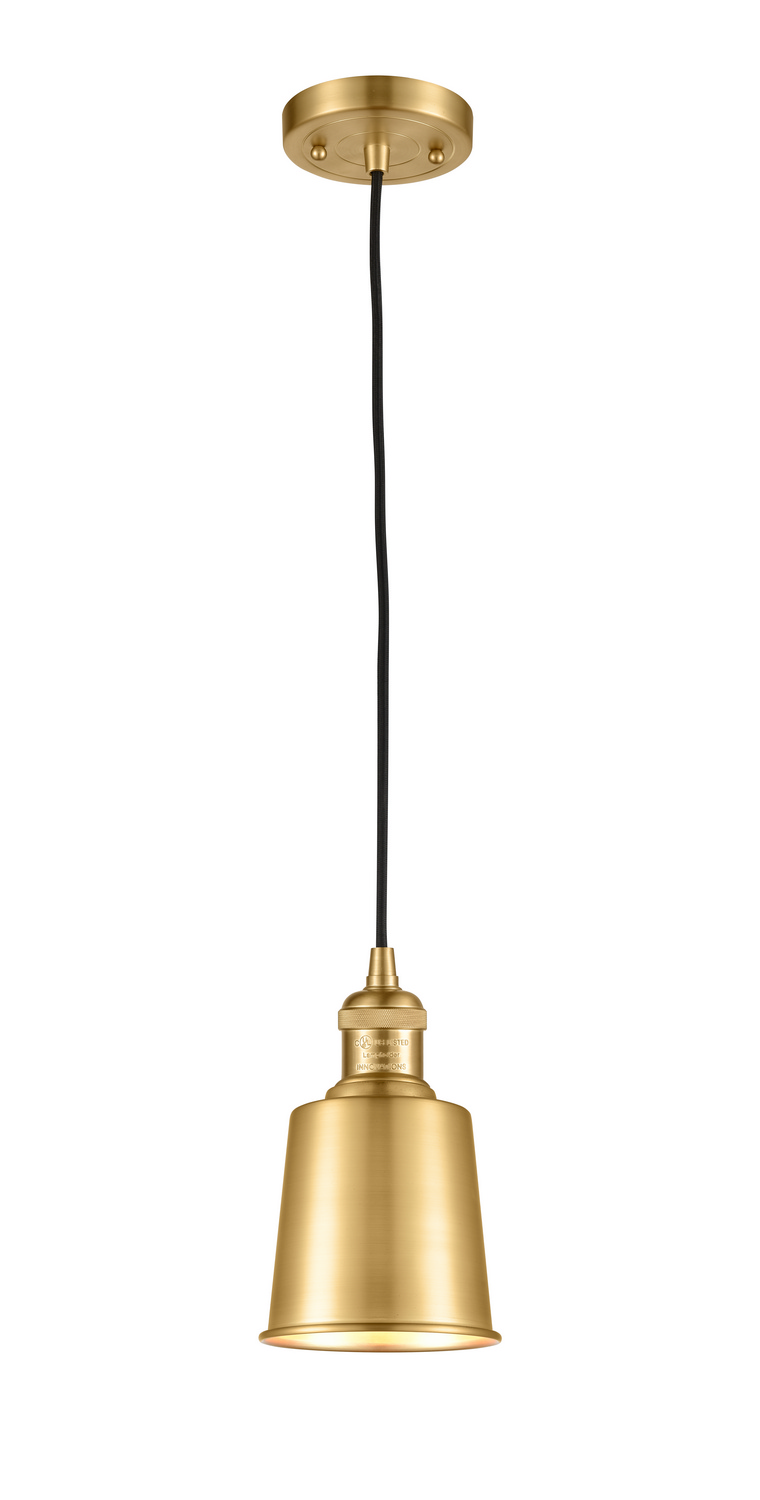 One Light Mini Pendant by Innovations - Franklin Restoration Collection, Satin Gold Finish - 201C-SG-M9-SG