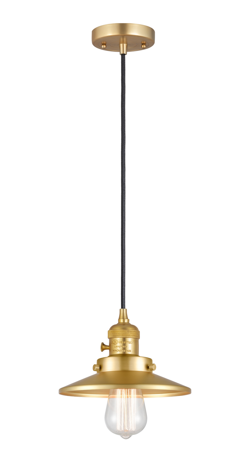 LED Mini Pendant by Innovations - Franklin Restoration Collection, Satin Gold Finish - 201CSW-SG-M4-LED