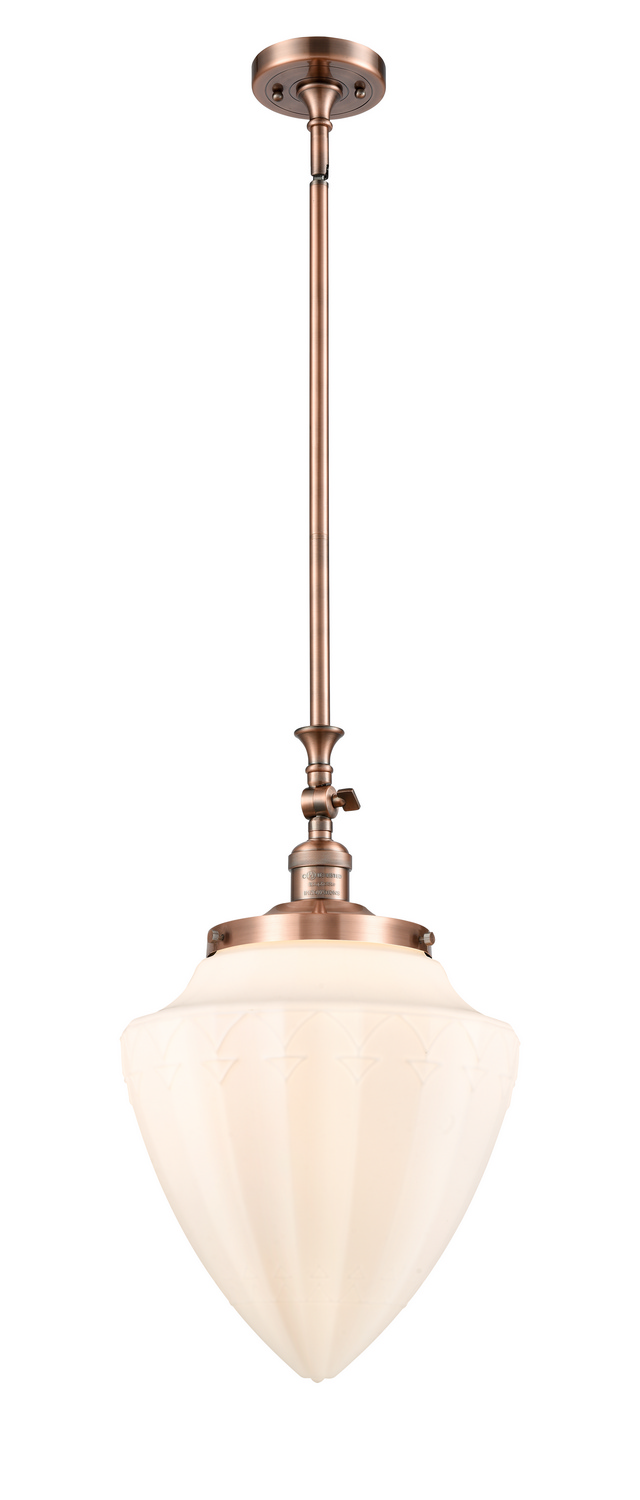 LED Mini Pendant by Innovations - Franklin Restoration Collection, Antique Copper Finish - 206-AC-G661-12-LED