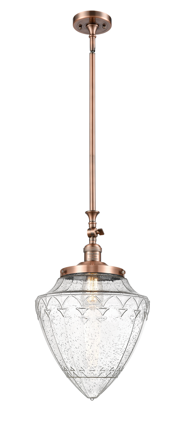 One Light Mini Pendant by Innovations - Franklin Restoration Collection, Antique Copper Finish - 206-AC-G664-12