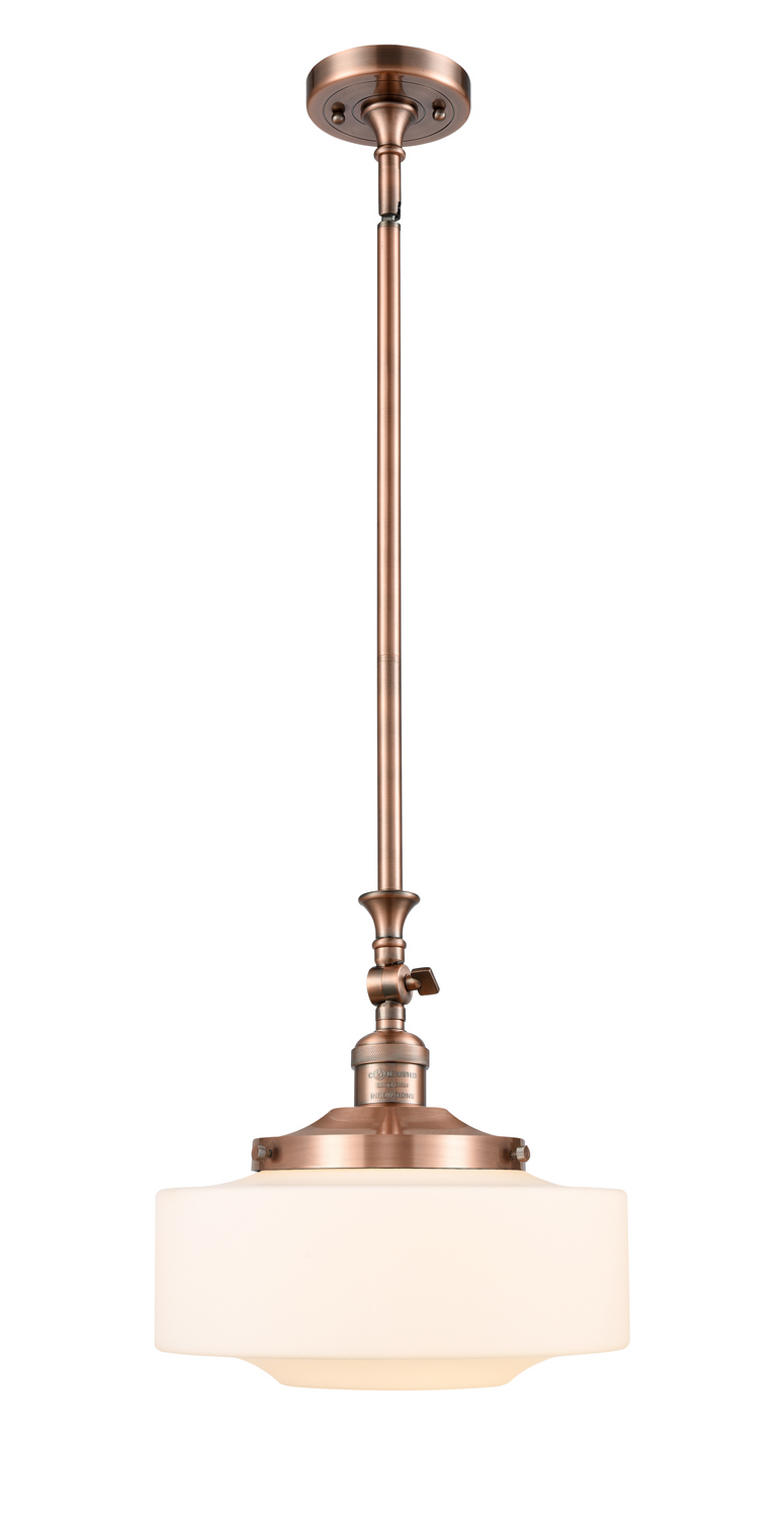 LED Mini Pendant by Innovations - Franklin Restoration Collection, Antique Copper Finish - 206-AC-G691-12-LED