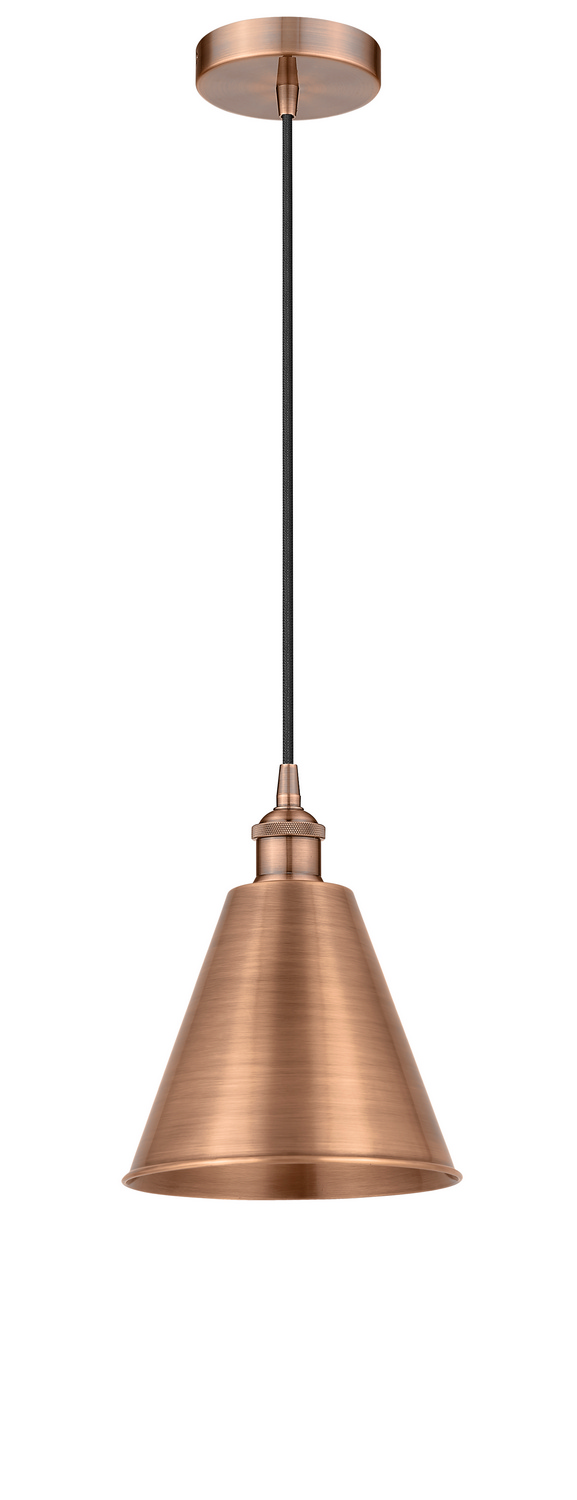 LED Mini Pendant by Innovations - Edison Collection, Antique Copper Finish - 616-1P-AC-MBC-8-AC-LED