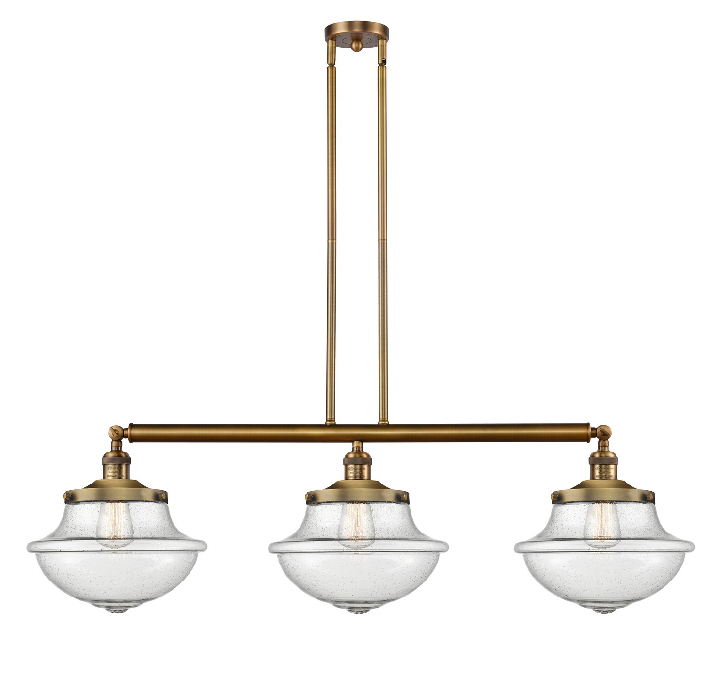 LED Island Pendant by Innovations - Franklin Restoration Collection, Brushed Brass Finish - 213-BB-G544-LED