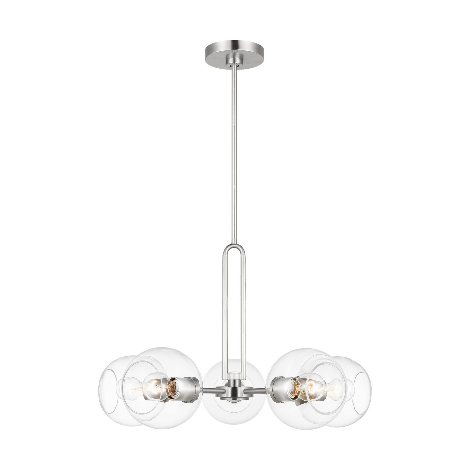 Visual Comfort Studio Codyn Five Light Chandelier in Brushed Nickel - 3155705-962