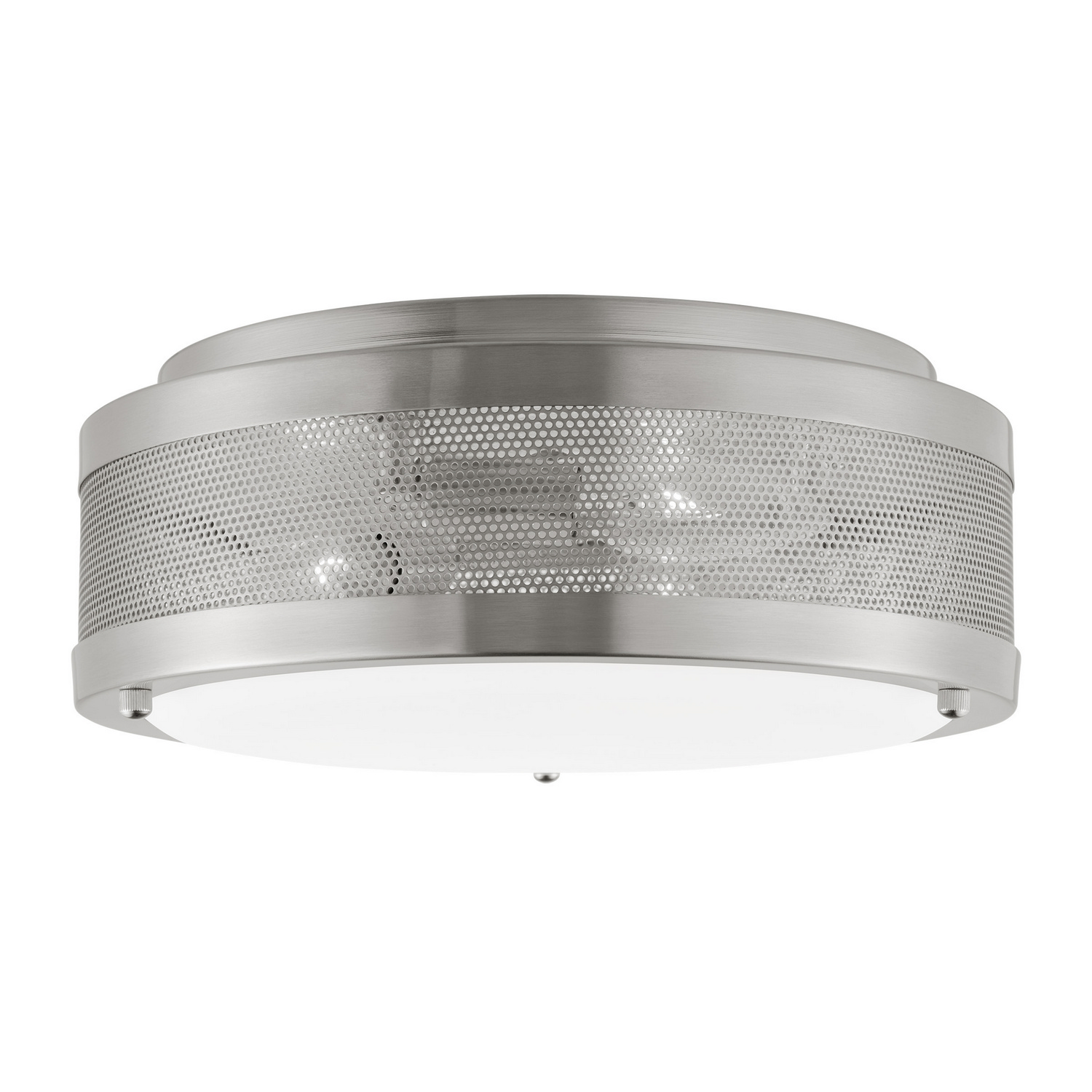 Visual Comfort Studio Vander Three Light Flush Mount in Brushed Nickel - 7532003-962