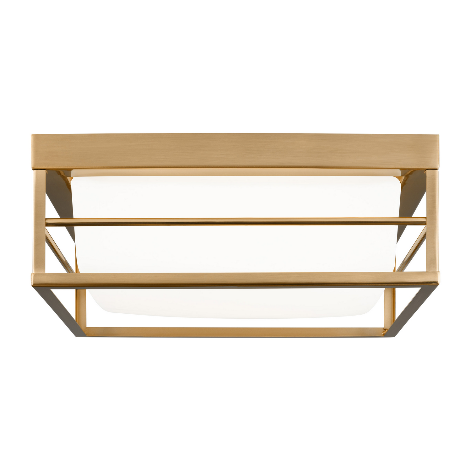 Visual Comfort Studio Dearborn LED Flush Mount in Satin Brass - 7629693S-848