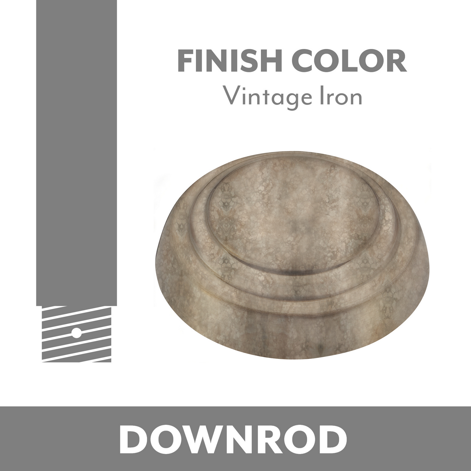 Minka Aire Ceiling Fan Downrod in Vintage Iron - DR536-VI