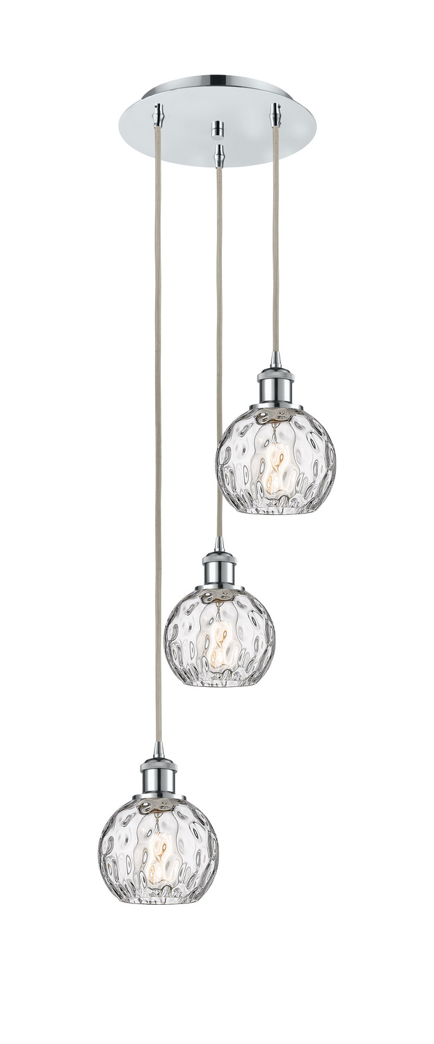 Three Light Pendant by Innovations - Ballston Collection, Polished Chrome Finish - 113B-3P-PC-G1215-6