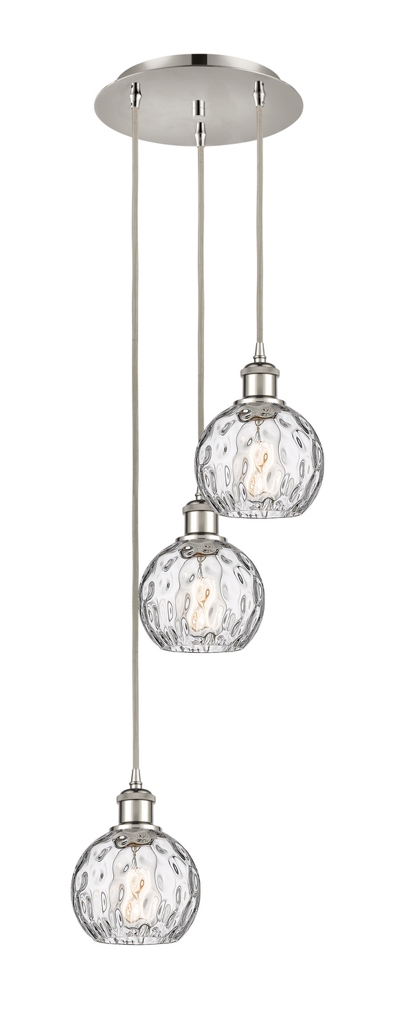 Three Light Pendant by Innovations - Ballston Collection, Polished Nickel Finish - 113B-3P-PN-G1215-6