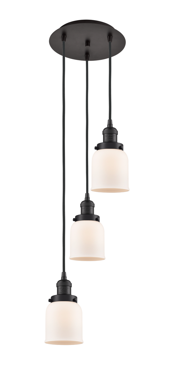 Three Light Pendant by Innovations - Franklin Restoration Collection, Oil Rubbed Bronze Finish - 113F-3P-OB-G51