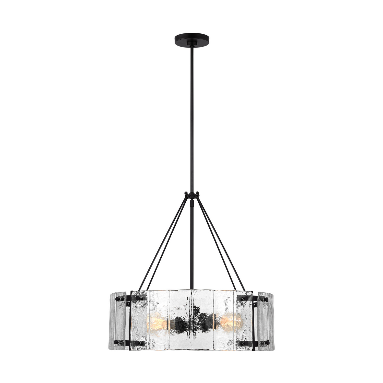 Visual Comfort Studio Calvert Four Light Chandelier in Aged Iron - AP1234AI