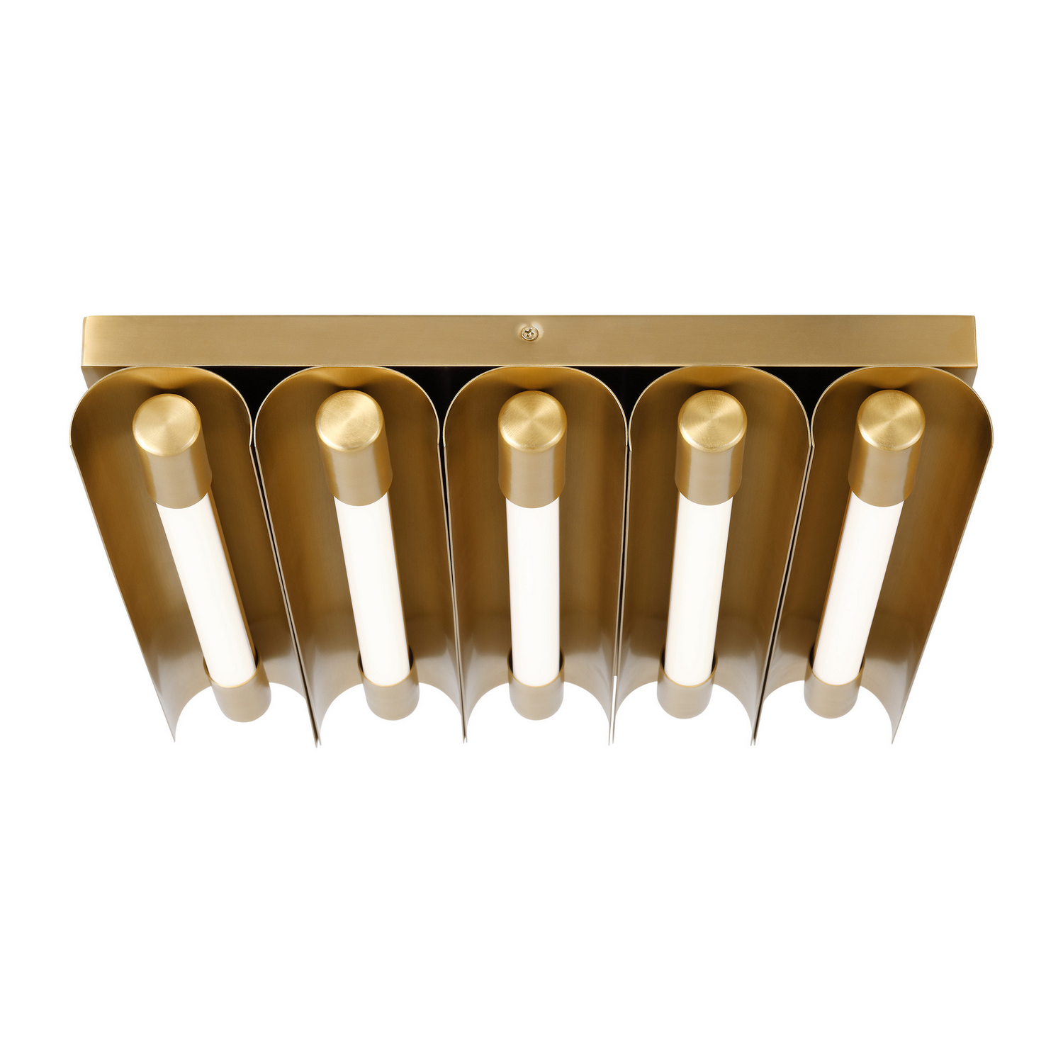 Visual Comfort Studio Carson LED Flush Mount in Burnished Brass - KF1095BBS