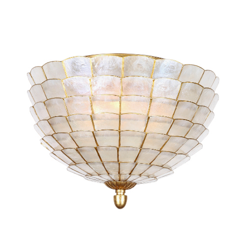 Kalco Samal Three Light Flush Mount in Oxidized Gold Leaf - 515141OL