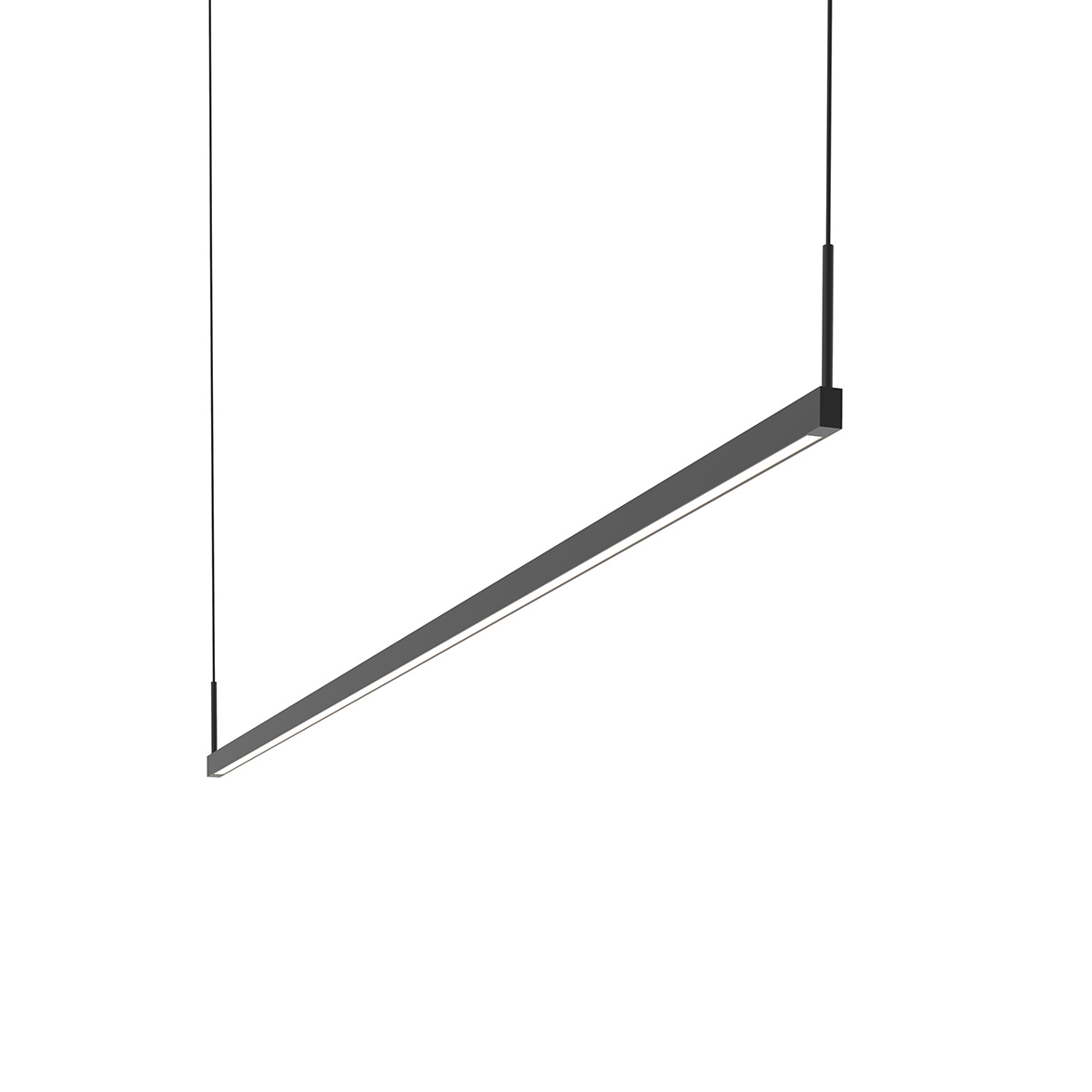 Photos - Chandelier / Lamp Wide Sonneman Satin Black LED Pendant from the Thin-Line Collection 2818.25-6-35 