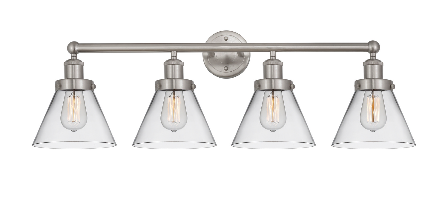 Four Light Bath Vanity by Innovations - Edison Collection, Brushed Satin Nickel Finish - 616-4W-SN-G42