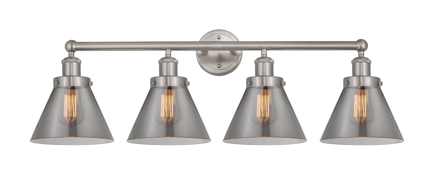 Four Light Bath Vanity by Innovations - Edison Collection, Brushed Satin Nickel Finish - 616-4W-SN-G43