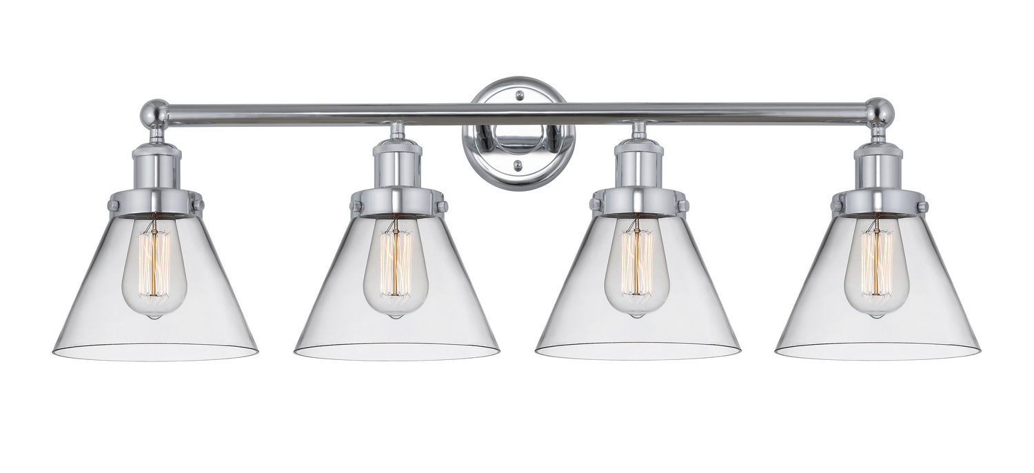 Four Light Bath Vanity by Innovations - Edison Collection, Polished Chrome Finish - 616-4W-PC-G42