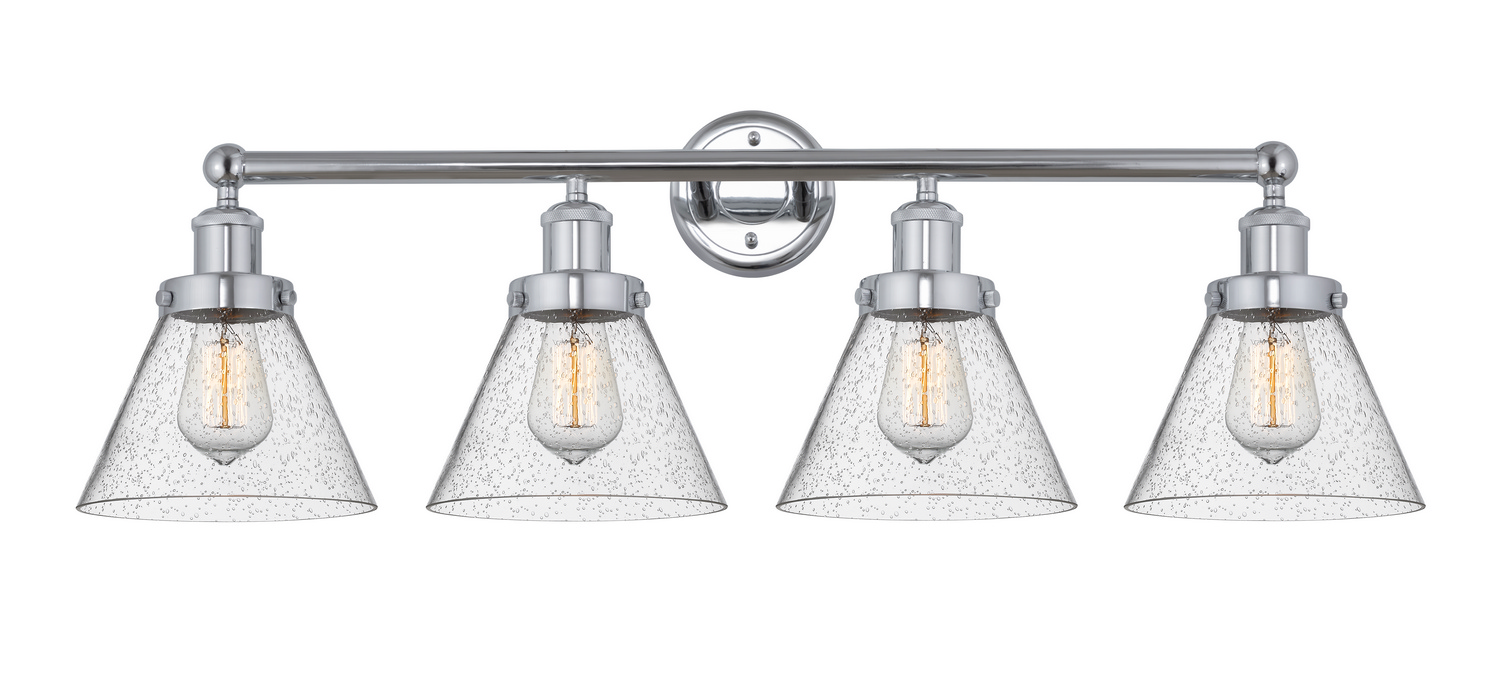 Four Light Bath Vanity by Innovations - Edison Collection, Polished Chrome Finish - 616-4W-PC-G44
