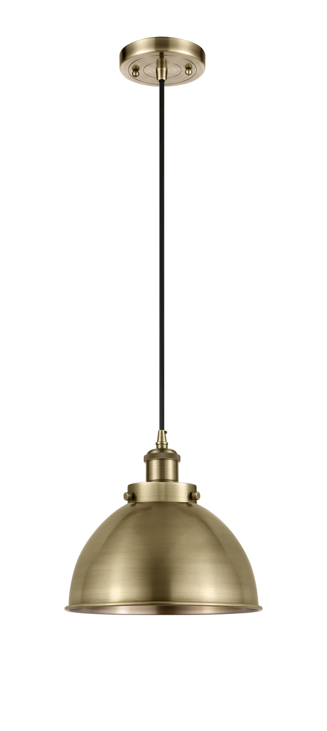 LED Mini Pendant by Innovations - Ballston Urban Collection, Antique Brass Finish - 916-1P-AB-MFD-10-AB-LED