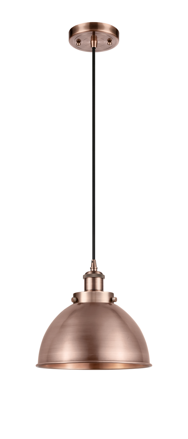 LED Mini Pendant by Innovations - Ballston Urban Collection, Antique Copper Finish - 916-1P-AC-MFD-10-AC-LED