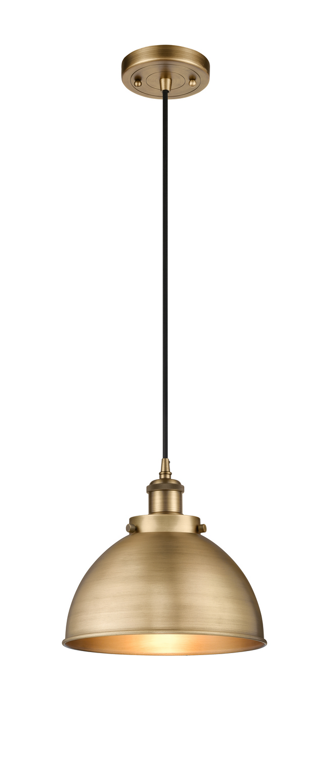 LED Mini Pendant by Innovations - Ballston Urban Collection, Brushed Brass Finish - 916-1P-BB-MFD-10-BB-LED