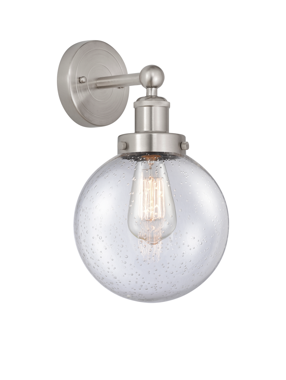 One Light Wall Sconce by Innovations - Edison Collection, Brushed Satin Nickel Finish - 616-1W-SN-G204-8