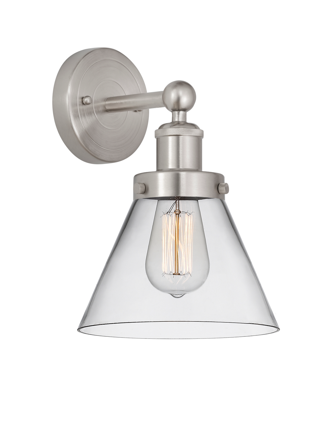 One Light Wall Sconce by Innovations - Edison Collection, Brushed Satin Nickel Finish - 616-1W-SN-G42