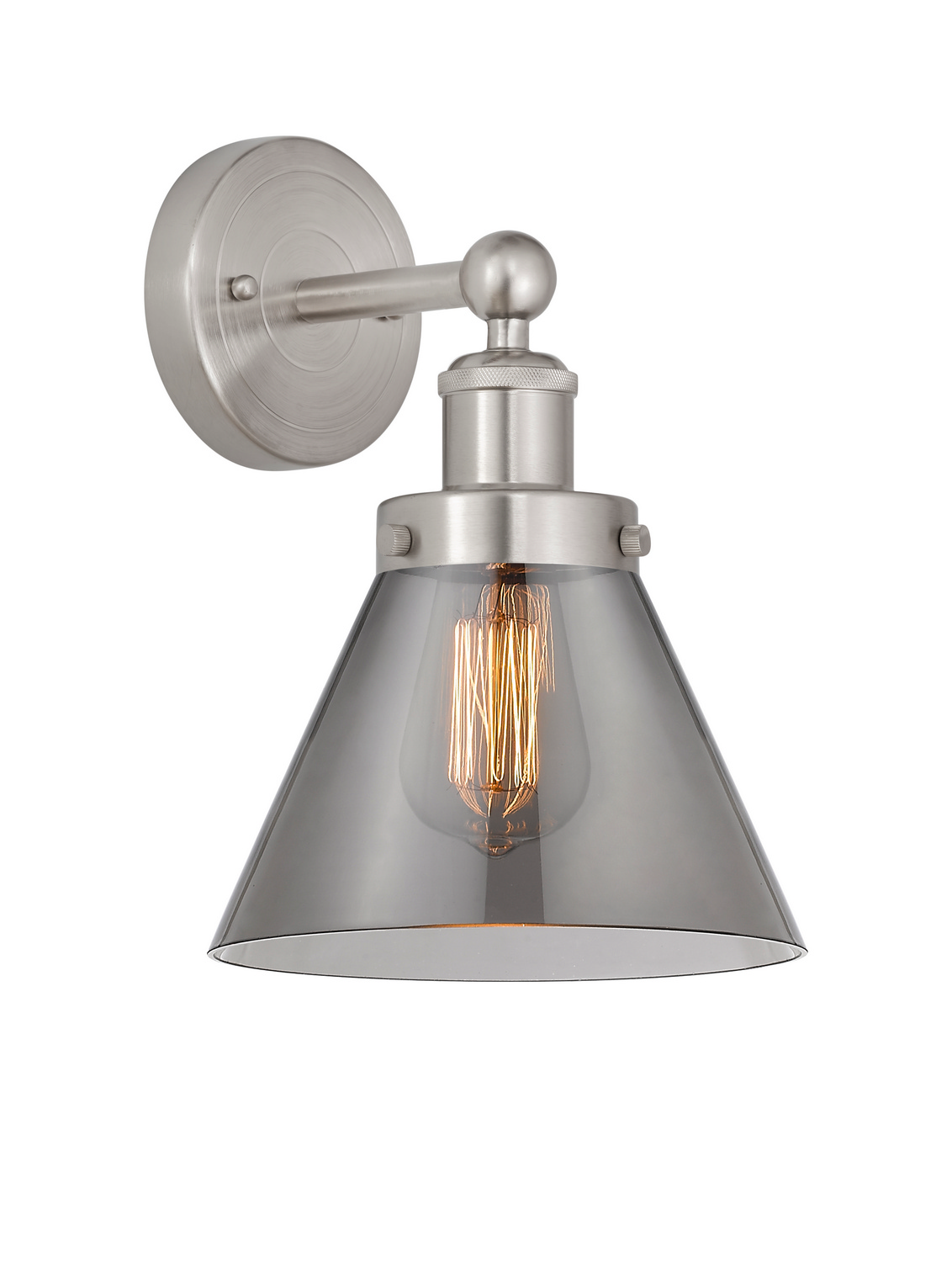 One Light Wall Sconce by Innovations - Edison Collection, Brushed Satin Nickel Finish - 616-1W-SN-G43