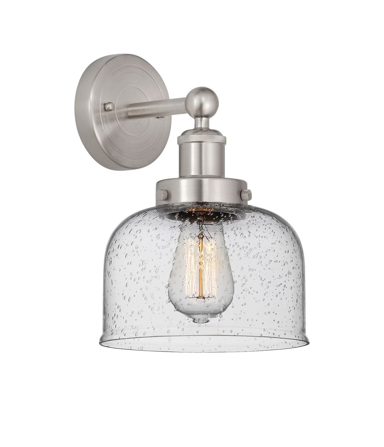 One Light Wall Sconce by Innovations - Edison Collection, Brushed Satin Nickel Finish - 616-1W-SN-G74