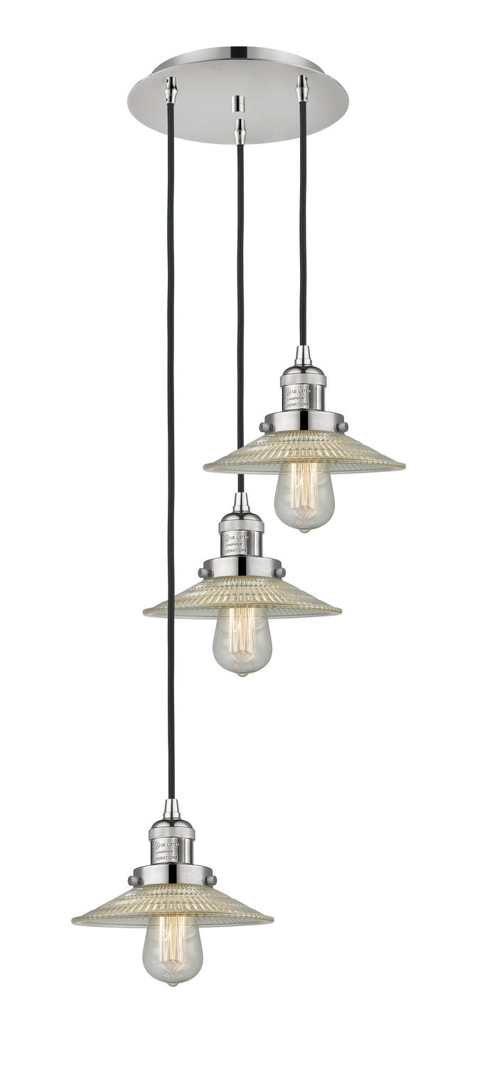 Three Light Pendant by Innovations - Franklin Restoration Collection, Polished Nickel Finish - 113F-3P-PN-G2