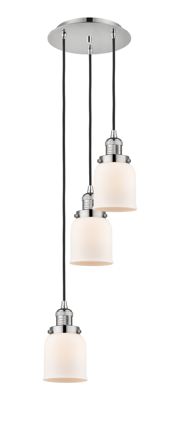 Three Light Pendant by Innovations - Franklin Restoration Collection, Polished Nickel Finish - 113F-3P-PN-G51