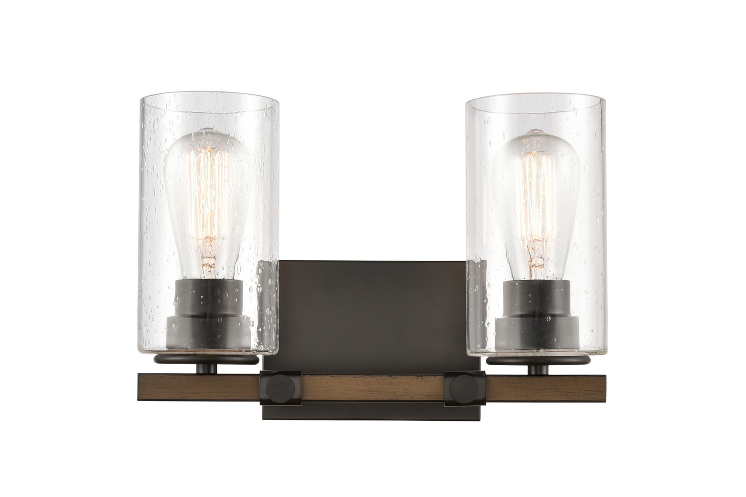 LED Bath Vanity by Innovations - Auralume Collection, Matte Black Finish - 445-2W-BK-SDY-LED