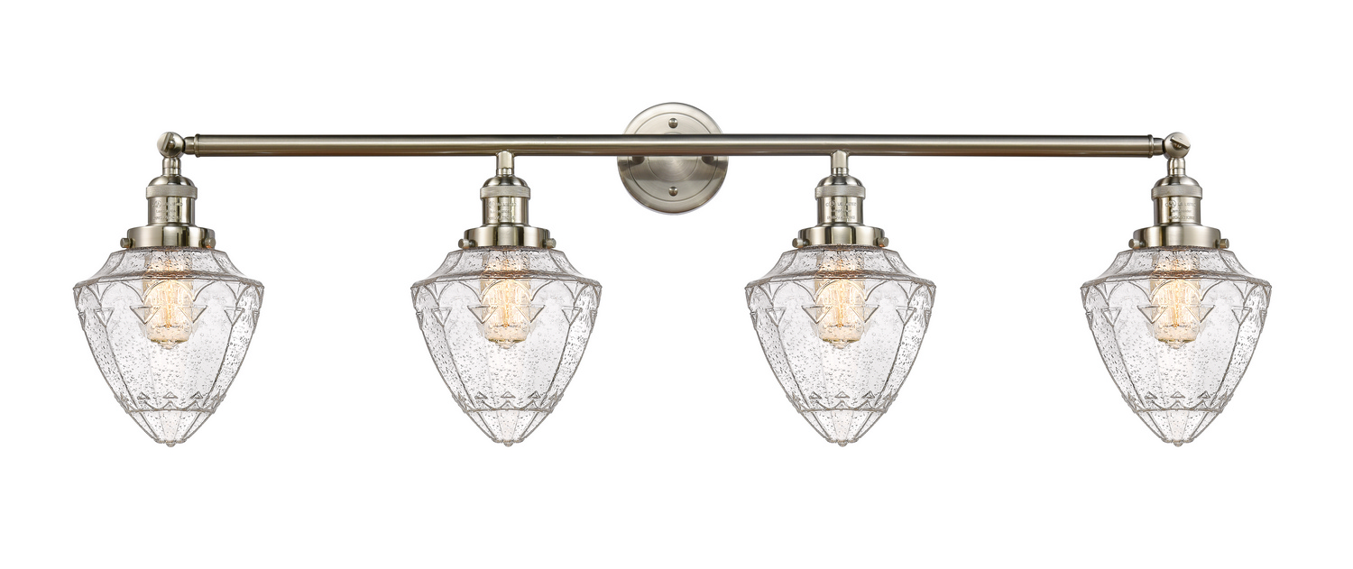 Four Light Bath Vanity by Innovations - Franklin Restoration Collection, Brushed Satin Nickel Finish - 215-SN-G664-7