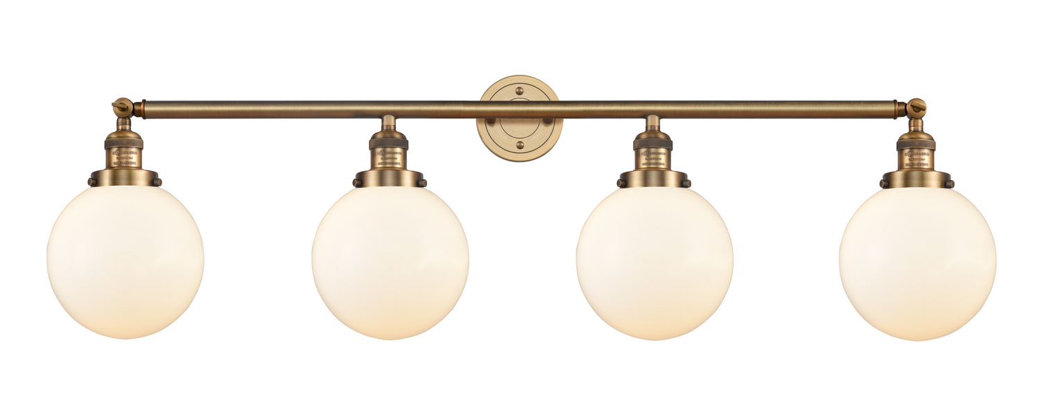 Four Light Bath Vanity by Innovations - Franklin Restoration Collection, Brushed Brass Finish - 215-BB-G201-8