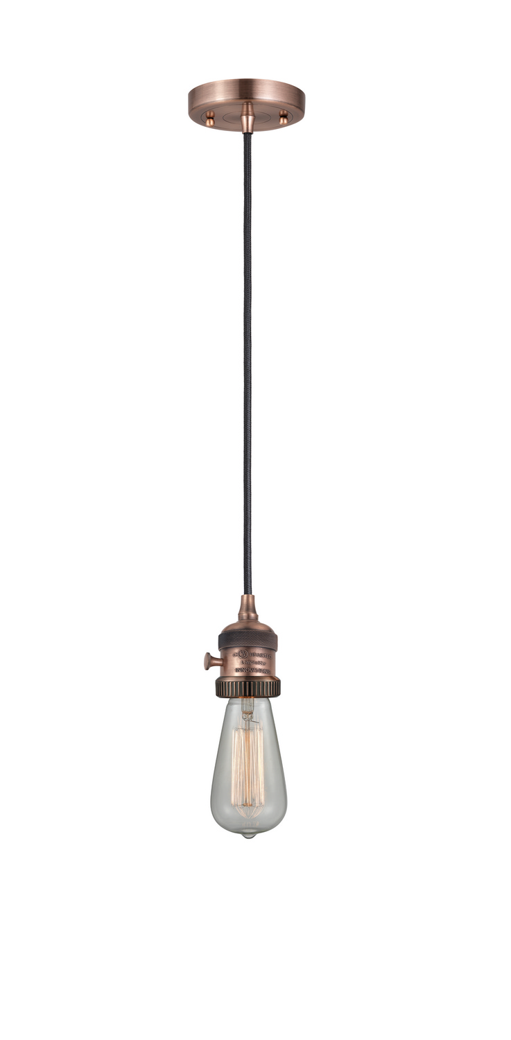 LED Mini Pendant by Innovations - Franklin Restoration Collection, Antique Copper Finish - 201CSW-AC-LED