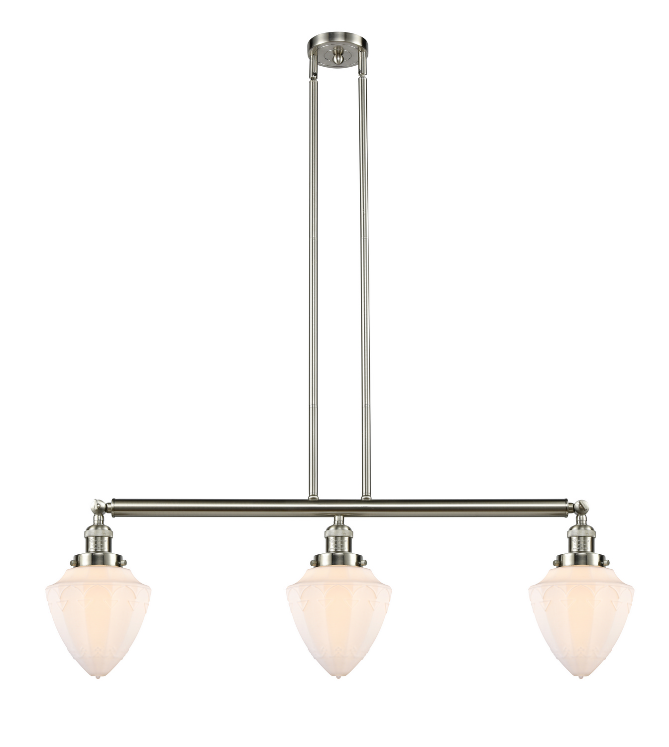 LED Island Pendant by Innovations - Franklin Restoration Collection, Brushed Satin Nickel Finish - 213-SN-G661-7-LED