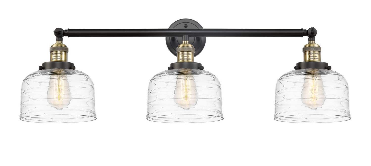 Three Light Bath Vanity by Innovations - Franklin Restoration Collection, Black Antique Brass Finish - 205-BAB-G713