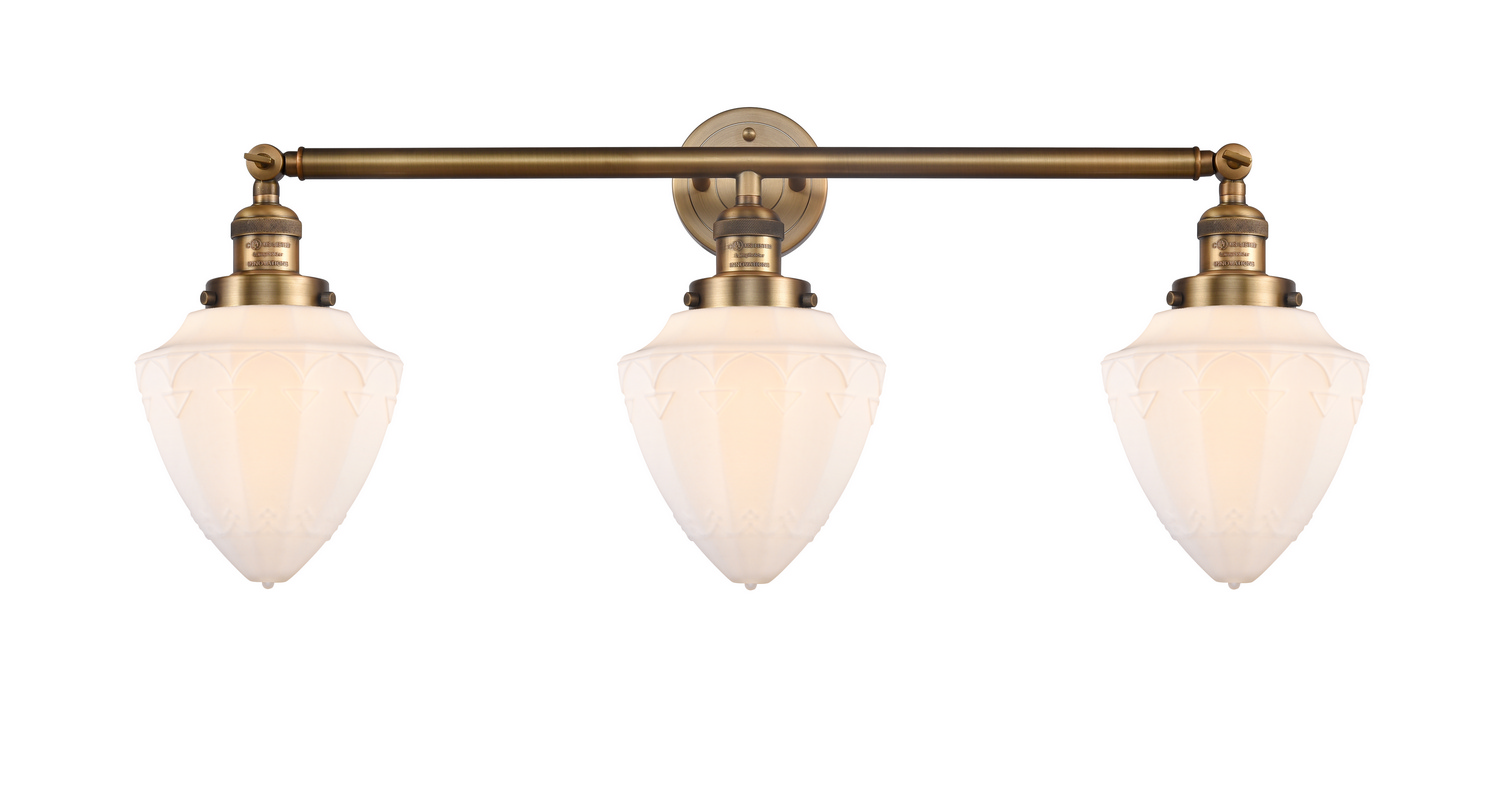 LED Bath Vanity by Innovations - Franklin Restoration Collection, Brushed Brass Finish - 205-BB-G661-7-LED