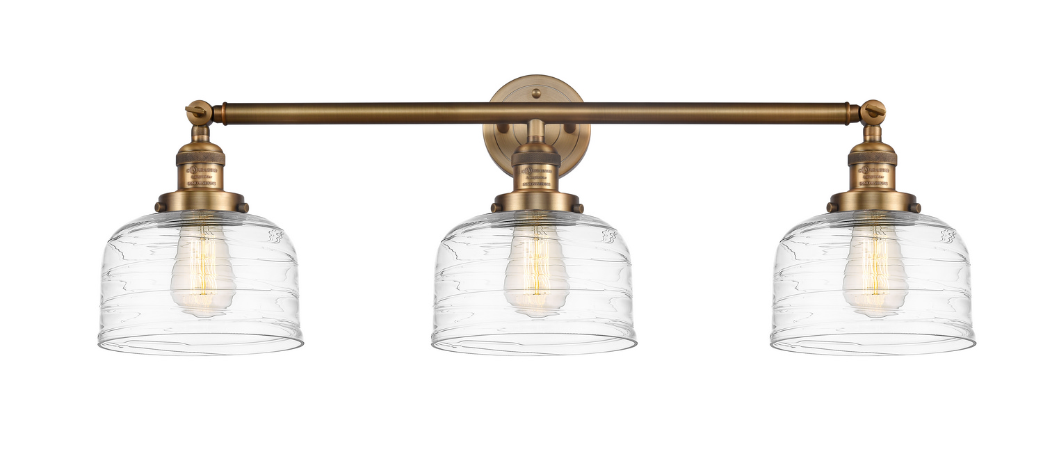 Three Light Bath Vanity by Innovations - Franklin Restoration Collection, Brushed Brass Finish - 205-BB-G713