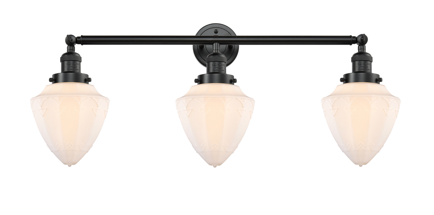 Three Light Bath Vanity by Innovations - Franklin Restoration Collection, Oil Rubbed Bronze Finish - 205-OB-G661-7