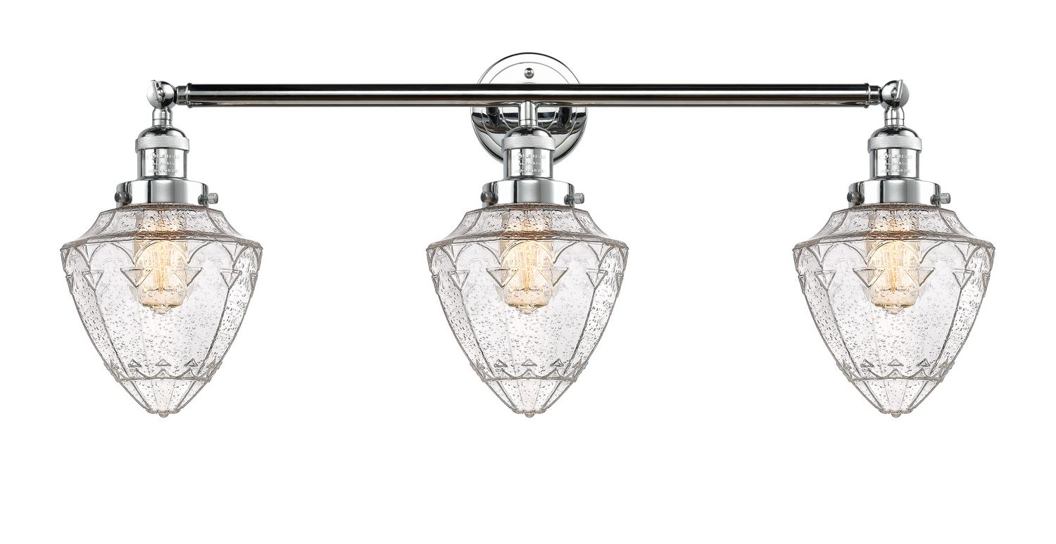Three Light Bath Vanity by Innovations - Franklin Restoration Collection, Polished Chrome Finish - 205-PC-G664-7