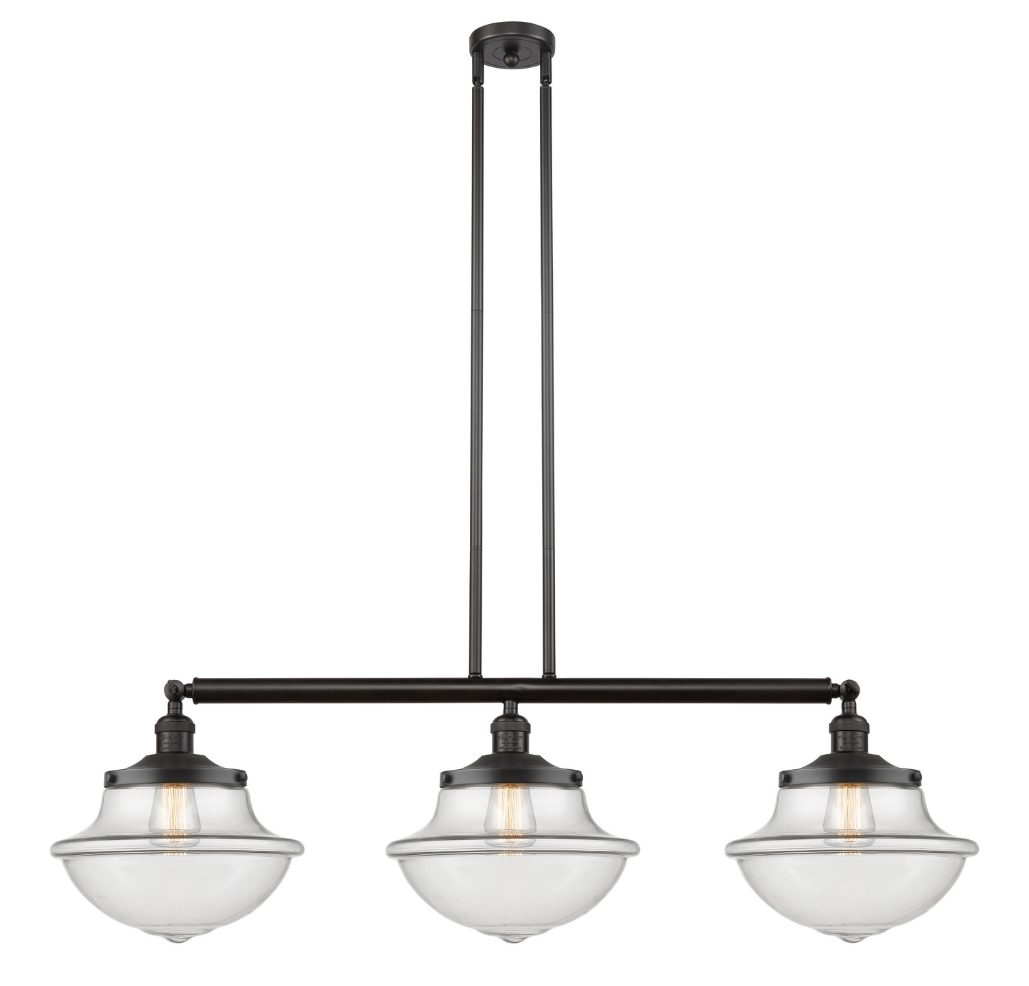 LED Island Pendant by Innovations - Franklin Restoration Collection, Oil Rubbed Bronze Finish - 213-OB-G542-LED